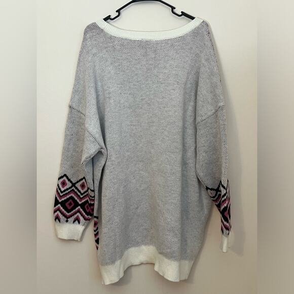 Torrid Ivory Fair Isle Crew Neck Pullover - Picture 5 of 8
